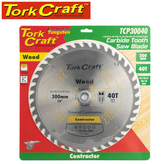 Tork Craft BLADE CONTRACTOR 300 X 40T 30/1/20/16 CIRCULAR SAW TCT