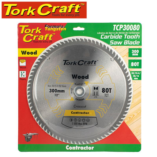 Tork Craft BLADE CONTRACTOR 300 X 80T 30/1/20/16 CIRCULAR SAW TCT
