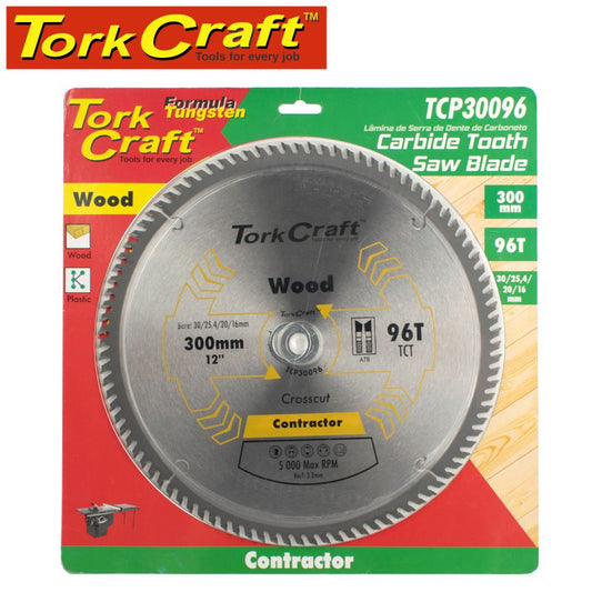 Tork Craft BLADE CONTRACTOR 300 X 96T 30/1/20/16 CIRCULAR SAW TCT