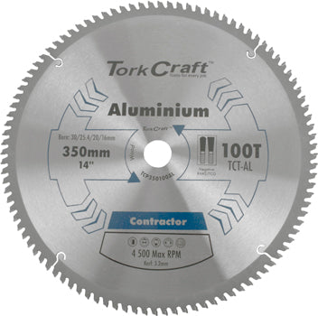 Tork Craft BLADE CONTRACTOR ALUM 350 X 100T TCG NEG CIRCULAR SAW TCT