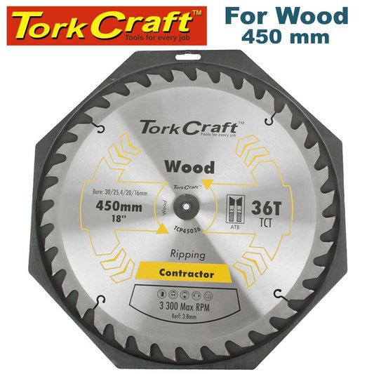 Tork Craft BLADE CONTRACTOR 450 X 36T 30/1 CIRCULAR SAW TCT