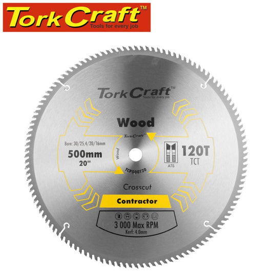 Tork Craft BLADE CONTRACTOR 500 X 120T 30/1 CIRCULAR SAW TCT