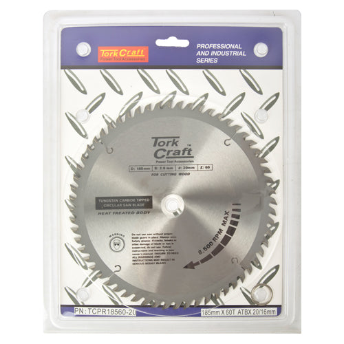 Tork Craft BLADE TCT 185 X 60T 20/16 ATB POSITIVE PROFESIONAL INDUSTRIAL