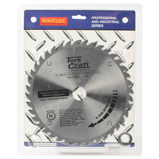 Tork Craft BLADE TCT 230 X 40T 30/1/20 ATB POSITIVE PROFESIONAL INDUSTRIAL