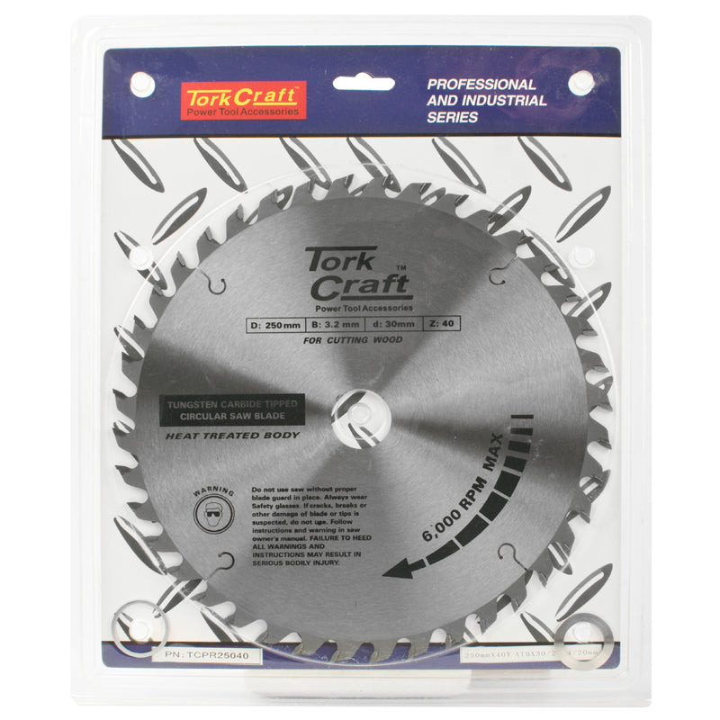 Tork Craft BLADE TCT 250 X 40T 30/1/20 ATB POSITIVE PROFESIONAL INDUSTRIAL