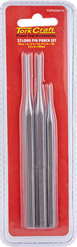 Tork Craft Long Pin Punch Set 3Pc freeshipping - Africa Tool Distributors