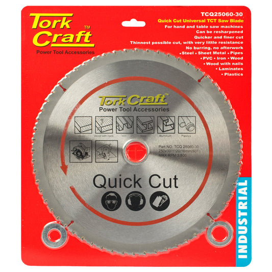 Universal Quick Cut Tct Blade 250X60T 30-20-16 freeshipping - Africa Tool Distributors