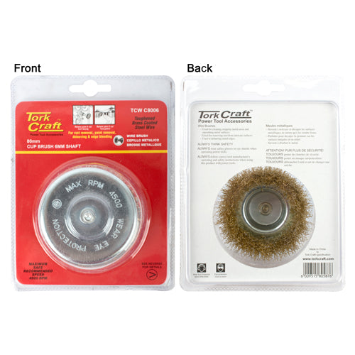 Wire Cup Brush 80Mm X 6Mm Shaft Blister freeshipping - Africa Tool Distributors