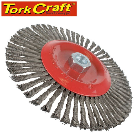 Wire Wheel Brush Single Section Twisted Plain 175Mmxm14 Blister freeshipping - Africa Tool Distributors