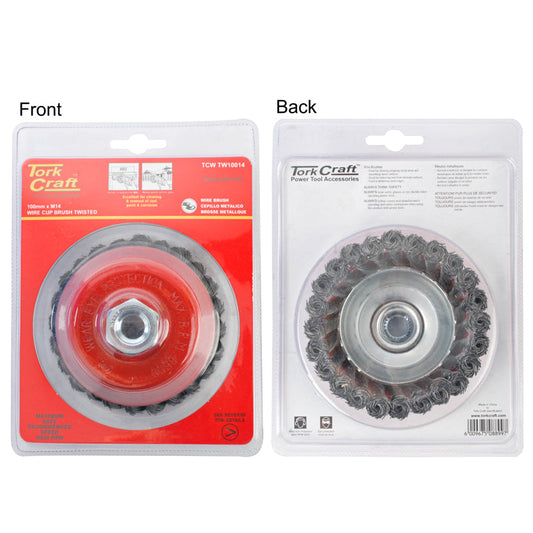 Wire Cup Brush Twisted 100Mmxm14 Blister freeshipping - Africa Tool Distributors