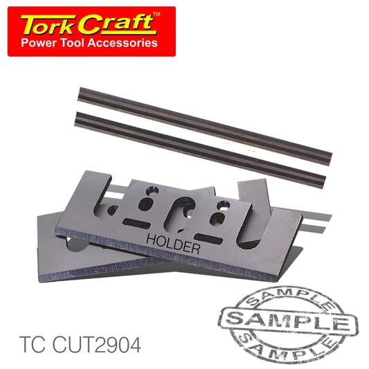 Tork Craft Planer Blades 82Mm Tungsten W/Holders freeshipping - Africa Tool Distributors
