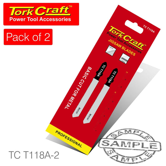 T-Shank Jigsaw Blade For Metal 1.2Mm 21Tpi 75Mm 2Pc