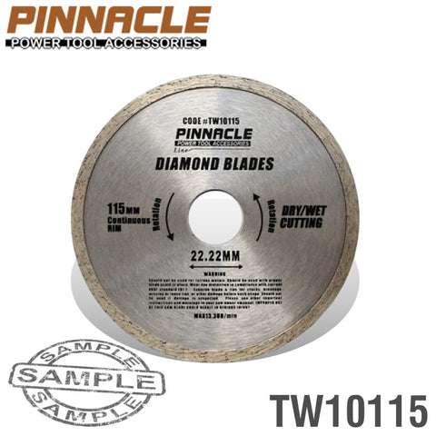 Diamond Blade Cont.Rim 115X22.22Mm Pinnacle freeshipping - Africa Tool Distributors