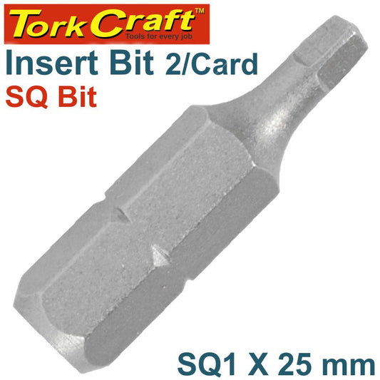 Square Recess Ins. Bit No.1X25Mm 2/Card freeshipping - Africa Tool Distributors