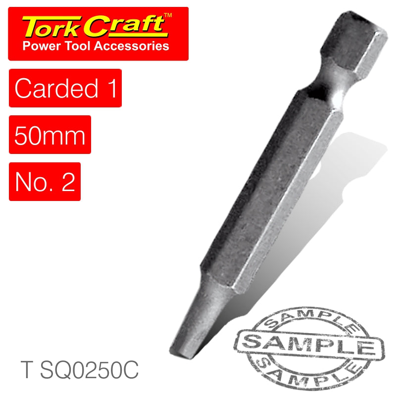 Tork Craft Square Recess Pwr Bit No.2X50Mm 1/Card – Northern Bolt & Tool