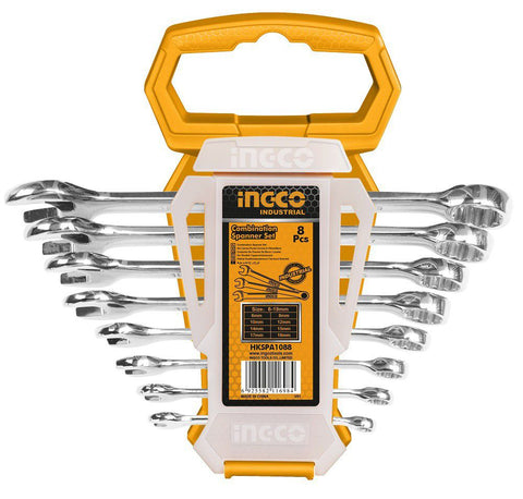 INGCO - Combination Spanner Set - 8 Pieces (6 - 19mm)