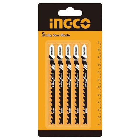 INGCO - Jig Saw Blades T F/CUT for Wood 6TPI - 5 Piece