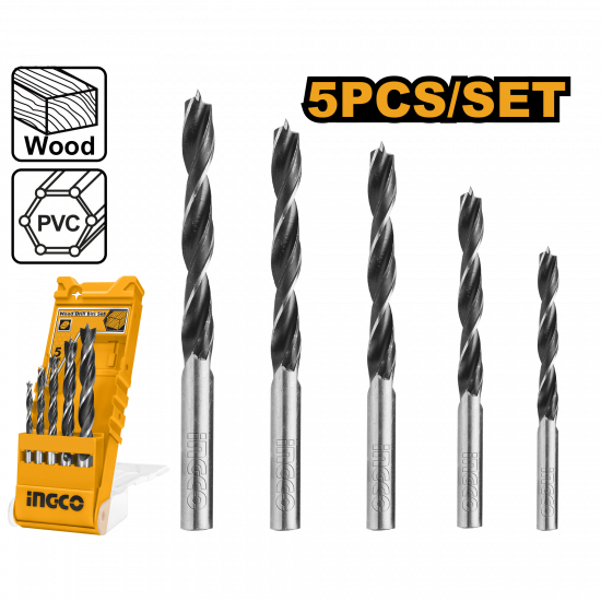 Ingco Drill Bit Set For Wood 4Mm - 10Mm Ingco Drill Bit Set For Wood 4Mm - 10Mm