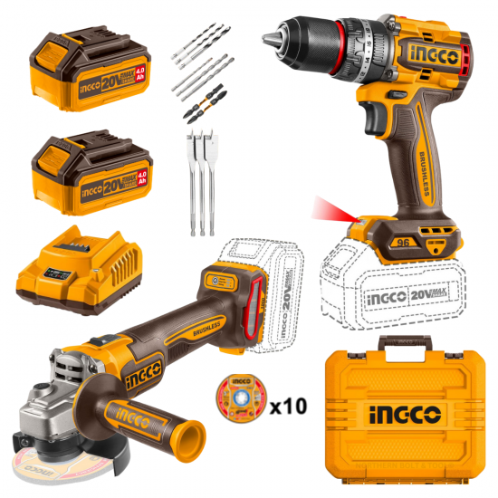 Special - Ingco Cordless Impact Drill 96Nm And Cordless Grinder Combo Kit Special - Ingco Cordless Impact Drill 96Nm And Cordless Grinder Combo Kit