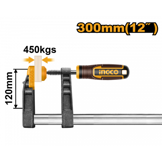 Ingco F Clamp With Plastic Handle Ingco F Clamp With Plastic Handle