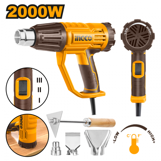 Ingco Heat Gun 2000W With Variable Settings Ingco Heat Gun 2000W With Variable Settings