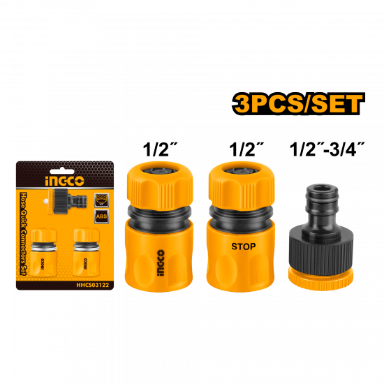 Ingco Hose Quick Connector Set (3 Piece) Ingco Hose Quick Connector Set (3 Piece)